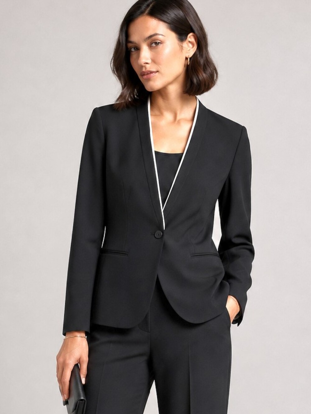 GAP Black Blazer White trim Classic